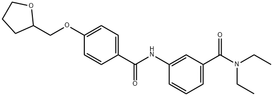 N,N-diethyl-3-{[4-(tetrahydro-2-furanylmethoxy)benzoyl]amino}benzamide Structure