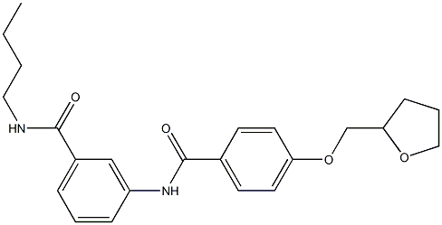 N-butyl-3-{[4-(tetrahydro-2-furanylmethoxy)benzoyl]amino}benzamide Structure