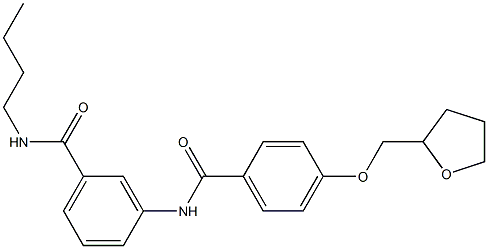 N-butyl-3-{[4-(tetrahydro-2-furanylmethoxy)benzoyl]amino}benzamide 结构式