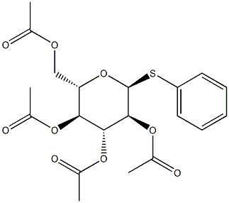 Phenyl2,3,4,6-tetra-O-acetyl-a-L-thioglucopyranoside Struktur