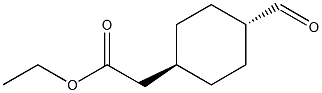 ethyl 2-[trans-4-formylcyclohexyl]acetate Structure