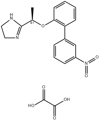 (R)-2-[1-(3'-Nitrobiphenyl-2-yloxy)ethyl]-4,5-dihydro-1H-imidazoleoxalate Struktur