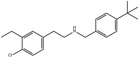 BenzeneethanaMine, 4-chloro-N-[[4-(1,1-diMethylethyl)phenyl]Methyl]-3-ethyl- 结构式