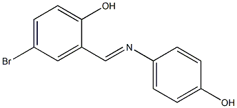 4-bromo-2-{[(4-hydroxyphenyl)imino]methyl}phenol Structure