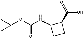 (1S,2S)-2-((tert-butoxycarbonyl)amino)cyclobutane-1-carboxylic acid Structure