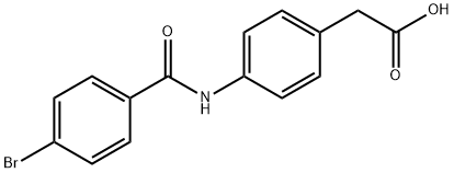 2-[4-(4-bromobenzamido)phenyl]acetic acid Structure