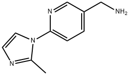 3-Pyridinemethanamine, 6-(2-methyl-1H-imidazol-1-yl)- Structure
