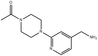 1-{4-[4-(aminomethyl)pyridin-2-yl]piperazin-1-yl}ethan-1-one Struktur