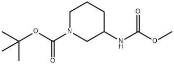 tert-butyl 3-(methoxycarbonylamino)piperidine-1-carboxylate Struktur