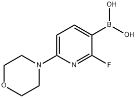 (2-fluoro-6-morpholinopyridin-3-yl)boronic acid 化学構造式