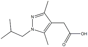 2-[3,5-dimethyl-1-(2-methylpropyl)-1H-pyrazol-4-yl]acetic acid Structure