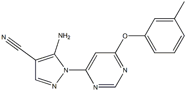 5-amino-1-[6-(3-methylphenoxy)-4-pyrimidinyl]-1H-pyrazole-4-carbonitrile Structure