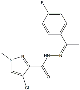 4-chloro-N'-[1-(4-fluorophenyl)ethylidene]-1-methyl-1H-pyrazole-3-carbohydrazide 结构式