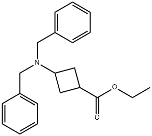 3-DIBENZYLAMINO-CYCLOBUTANECARBOXYLIC ACID ETHYL ESTER Structure