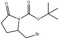 TERT-BUTYL 2-(BROMOMETHYL)-5-OXOPYRROLIDINE-1-CARBOXYLATE 化学構造式