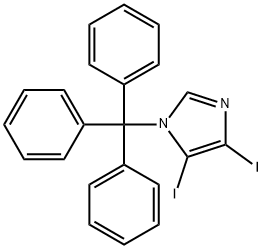 4,5-Diiodo-1-trityl-1H-iMidazole 化学構造式