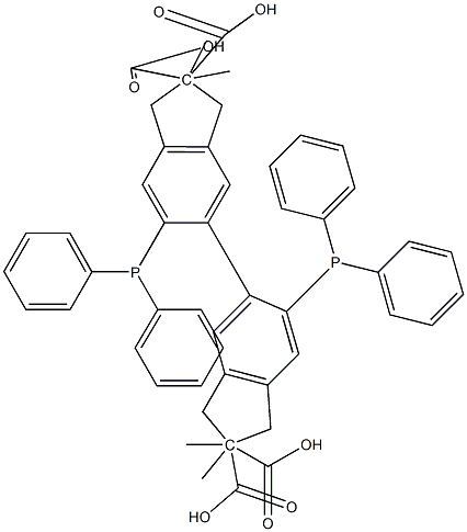 四甲基6,6'-双（二苯基膦基）-1,1'，3,3'-四氢[5,5']二茚基-2,2'，2,2'-四羧酸,959864-39-2,结构式