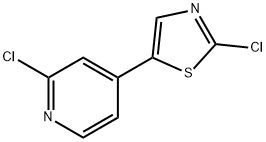 2-Chloro-4-(2-chloro-5-thiazolyl)pyridine 化学構造式