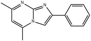 5,7-dimethyl-2-phenyl-imidazo[1,2-a]pyrimidine 化学構造式