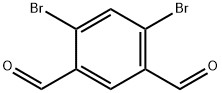 2,4-dibromobenzene-1,5-dicarbaldehyde Struktur