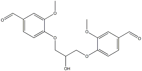 4-[3-(4-formyl-2-methoxyphenoxy)-2-hydroxypropoxy]-3-methoxybenzaldehyde Structure