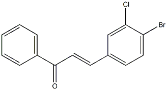 4Bromo-3-ChloroChalcone Structure