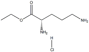 L-ornithine ethyl ester hydrochloride 化学構造式