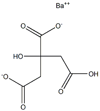 Barium hydrogen citrate 化学構造式