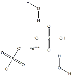 Iron(III) sulfate sulfuric acid dihydrate Struktur