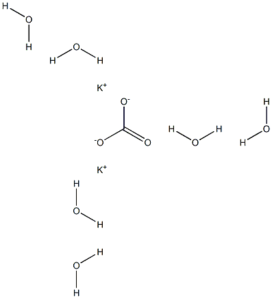 Potassium carbonate hexahydrate Structure