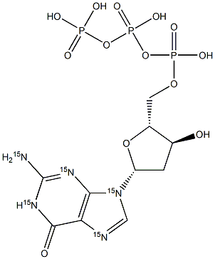 2'-Deoxyguanosine 5'-Triphosphate-15N5,,结构式