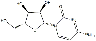 Cytidine-15N3 Structure