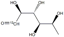 6-脱氧-L-半乳糖-1-13C,,结构式
