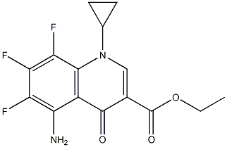 Ethyl 1-cyclopropyl-5-amino-6,7,8-trifluoro-1,4-dihydro-4-oxo-3-quinolinecarboxylate Structure