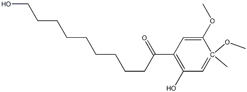 6- (10-hydroxy-decanoyl) -2,3-dimethoxy-5-m-cresol Structure