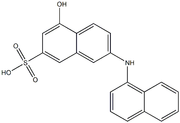 2-naphthylamino-5-naphthol-7-sulfonic acid 化学構造式