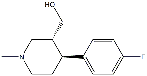 (-)-trans-1-methyl-3-hydroxymethyl-4-(4-fluorophenyl)piperidine Structure