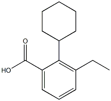 Ethylcyclohexylbenzoic acid Structure