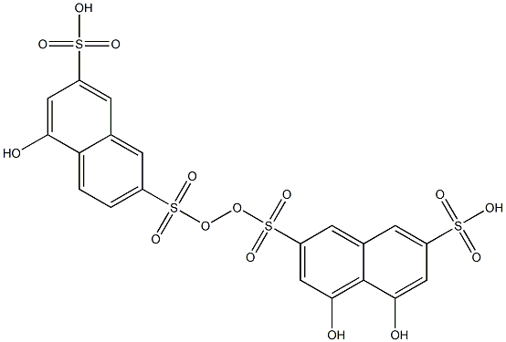 Chromotropic acid (1,8-dihydroxynaphthalene-3,6-disulfonic acid) 化学構造式