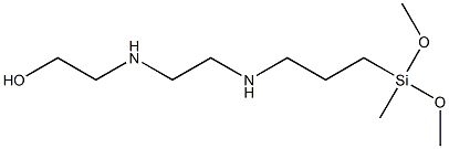 3-(2-hydroxyethylaminoethyl)-aminopropylmethyldimethoxysilane Struktur