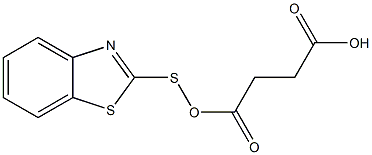 1-(苯并噻唑-2-硫)丁二酸 结构式