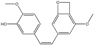 (Z)-5,4'-dimethoxy-3,4-methyleneoxy-3'-hydroxystilbene Structure