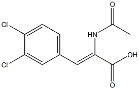 2-acetamido-3-(3,4-dichlorophenyl)-acrylic acid Structure