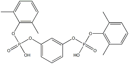 间苯二酚-双(二-2,6-二甲基苯基磷酸酯), , 结构式