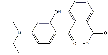 2-[4-diethylamino-2-hydroxybenzoyl]benzoic acid Structure