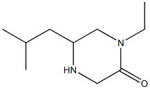 1-ETHYL-5-ISOBUTYLPIPERAZIN-2-ONE 化学構造式