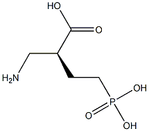 (2S)-2-Amino-methyl-4-phosphonobutanoicacid Structure