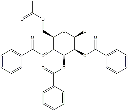 6-O-Acetyl-2,3,4-tri-O-benzoyl-b-D-mannopyranose Structure