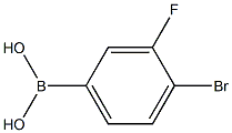 4-bromo-3-fluorophetnylboronic acid Struktur