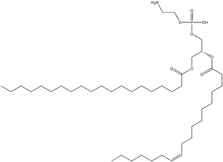 2-aminoethoxy-[(2R)-3-icosanoyloxy-2-[(Z)-octadec-11-enoyl]oxy-propoxy]phosphinic acid,,结构式
